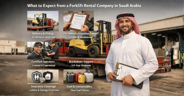 what to expect from a forklift rental company in Saudi Arabia